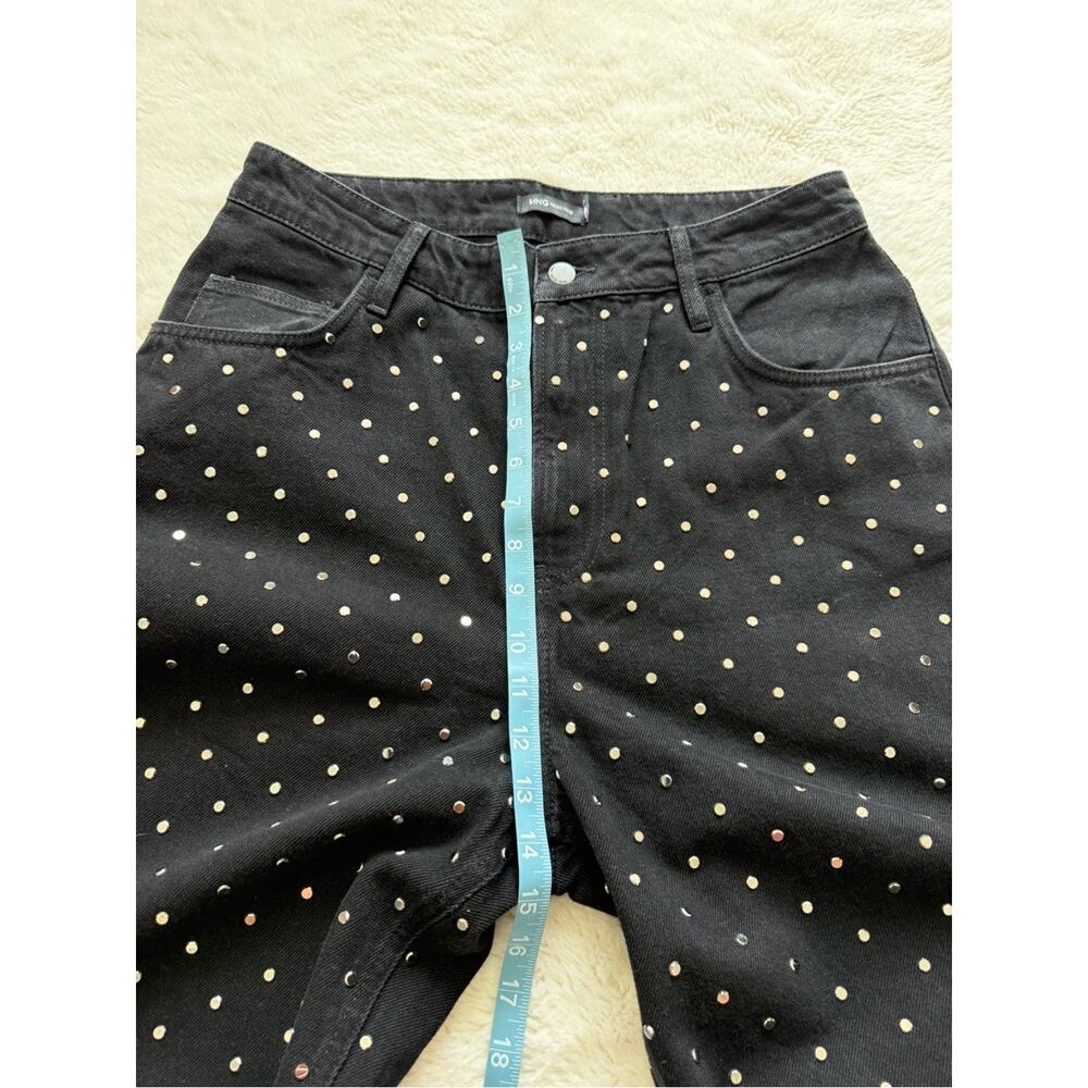 NEW!!! Mango women wide leg jeans with metal studs size 8 US - Picture 6 of 10